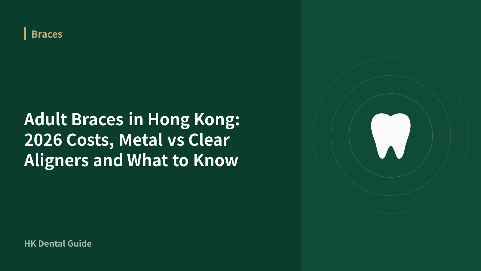 Adult Braces in Hong Kong: 2026 Costs, Metal vs Clear Aligners and What to Know
