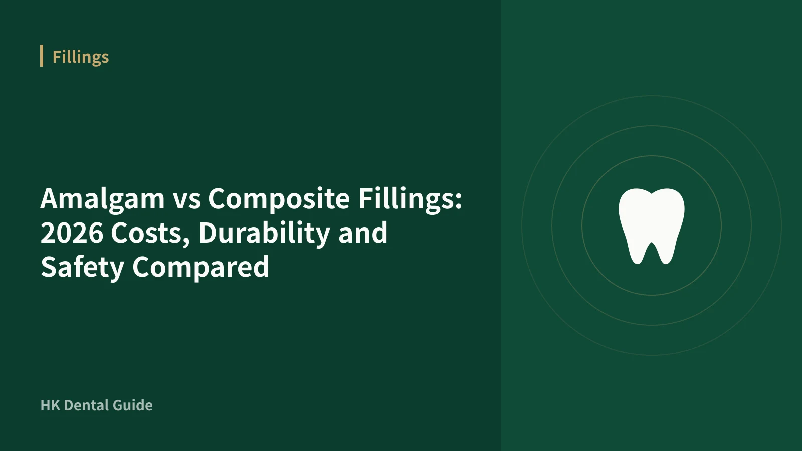Amalgam vs Composite Fillings: 2026 Costs, Durability and Safety Compared