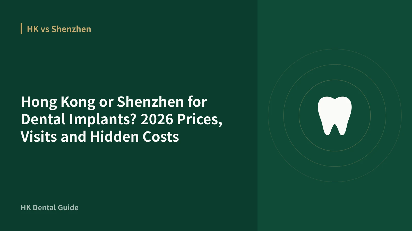Hong Kong or Shenzhen for Dental Implants? 2026 Prices, Visits and Hidden Costs